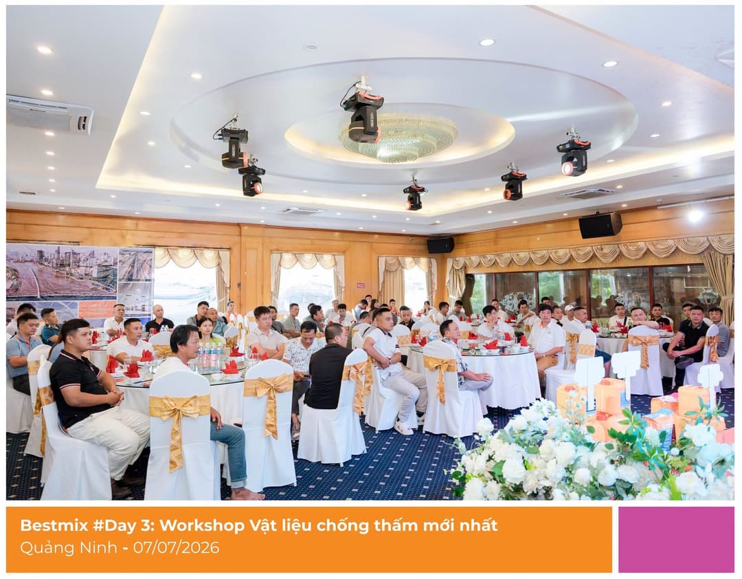 Khách mời tham dự workshop giới thiệu giải pháp chống thấm Bestmix tại Quảng Ninh