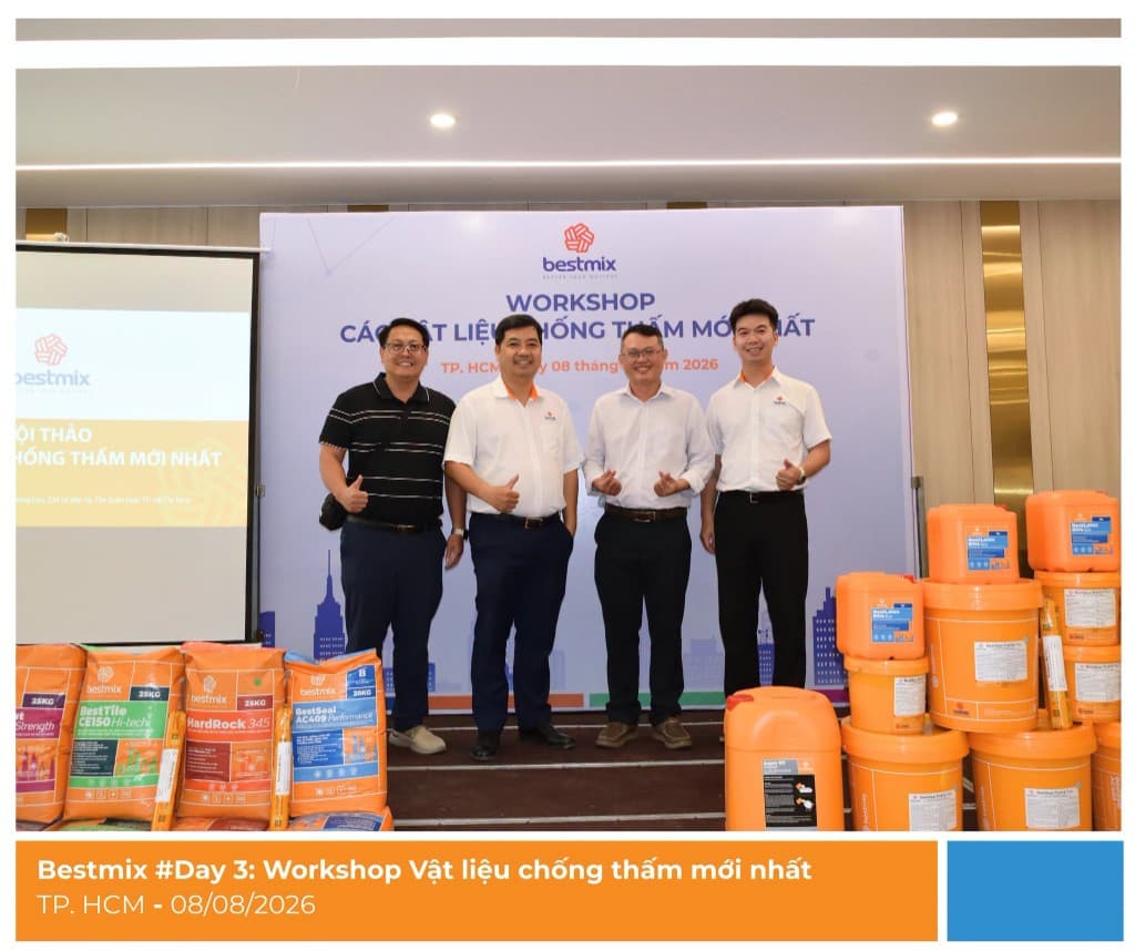 Bestmix khép lại chuỗi Workshop các vật liệu chống thấm mới nhất tại TP. Hồ Chí Minh